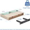 Floating Shelves for Wall, Bathroom Shelves Over Toilet, Wall Shelves & Book Shelf for Room, Hanging Shelf, Modern Wooden Wall-Mounted Small Floating Shelves, 12x7x1.5 in (Oak, Set of 2)