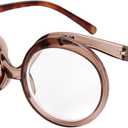 Aisi Makeup Reading Glasses For Women Cosmetic Readers Flip Up Double Lens Magnifying Eyeglasses (Coffee)