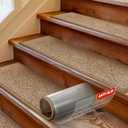 MBIGM 8" x 30" Carpet Stair Treads for Wooden Steps (15 in Pack) - Non-Slip Safety Rug with Soft Plush Comfort - Skid Resistant Indoor Runner for Kids, Elders, and Pets - Cornstalk