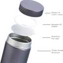3 Packs Tea Tin Canister for Loose Tea Metal Tea Canister 9 oz 15 oz Round Tin Can for Coffee Beans Tea Container for Kitchen Storage Sugar Matcha Spice Powder (Ivory, S_2.95x2.95)
