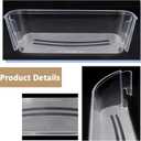 240323002 Refrigerator Door Bin Shelf Compatible with Frigidaire or Electrolux, Bottom 2 Shelves on Refrigerator Side, Clear, Double Unit, Replaces PS429725, AP2115742