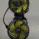 Dealswin Car Fan for Backseat kids, Dual Head USB Car Seat Fans, 360 Rotatable Strong Wind Rear Headrest CarFan for Baby, Air Circulation Fan with Adjustable Clip for Vehicles SUV RV