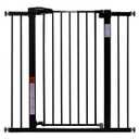 BABELIO 36" Tall Baby Gate, 26-40" Wide Auto Close Pet Gate, Pressure Mounted Metal Dog Gate, Easy-Install No Drilling, No Tools Required, with Wall Protectors and Extension Kits, Black