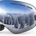 ZIONOR X Ski Goggles - OTG Snowboard Goggles Detachable Lens for Men Women Adult (A0-vlt 9% Blackframe Silverlens)