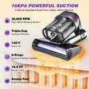 SakerPlus Powerful Bed Vacuum Cleaner,16KPa Mattress Vacuum with 36,000 Pulses/Min Beating & 140F Warm Air, 3-Cup Cyclone System, Smart Display, Handheld Vacuum for Bed Sofa Couch Pet Hair