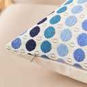 KINDREX Coastal Blue Throw Pillow Covers 18x18 Set of 2, Boho Geometric Polka Dots Decorative Pillowcases for Couch, Sofa, Bed & Living Room, Neutral Textured Accent Home Decor