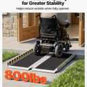 VEVOR Portable Wheelchair Ramp, 3FT, Non-Slip Aluminum Folding Handicap Ramp for Wheelchair, 800 lbs Capacity, Door Threshold Ramps for Home Steps, Stairs, Entry, Threshold, Doorways, Scooter, Curbs