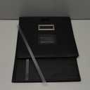 Huolewa File Organizer Box with Lid, Collapsible File Folder Organizer for Office Document Storage, Filing Box with Plastic Slide for Letter Size Hanging File Folders(1 Pack, Black)