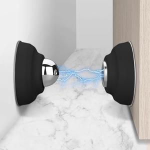 2Pcs Door Magnetic Holder RV Door Catch Magnetic Door Holder Silicone Magnetic Door Stop No Drilling Camper Door Latch Door Stopper for RV Motor Home Camper Boat Compartments RV Accessories… (Black)