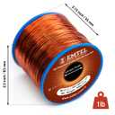 Emtel 18 AWG - 1 lb (202 feet) 99.9% Pure Copper Wire, Enameled Magnetic Wire for Motor, Transformer, Magnetic Coil, & Electroculture Gardening, Winding Magnet Wire - 220C (428F) Thermal Class