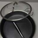 LOLYKITCH 6 Quarts Hybrid Non Stick Tri-Ply Stainless Steel Saut Pan with Lid, 12 Inch Deep Frying Pan, Large Skillet, Induction Cooking Pan, Oven Safe and Detachable Handle