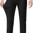 Men's Stretch Dress Pants with Expandable-Waist 3 Fits: Slim Fit/Classic Straight/Big & Tall (Slim, 31W x 28L)