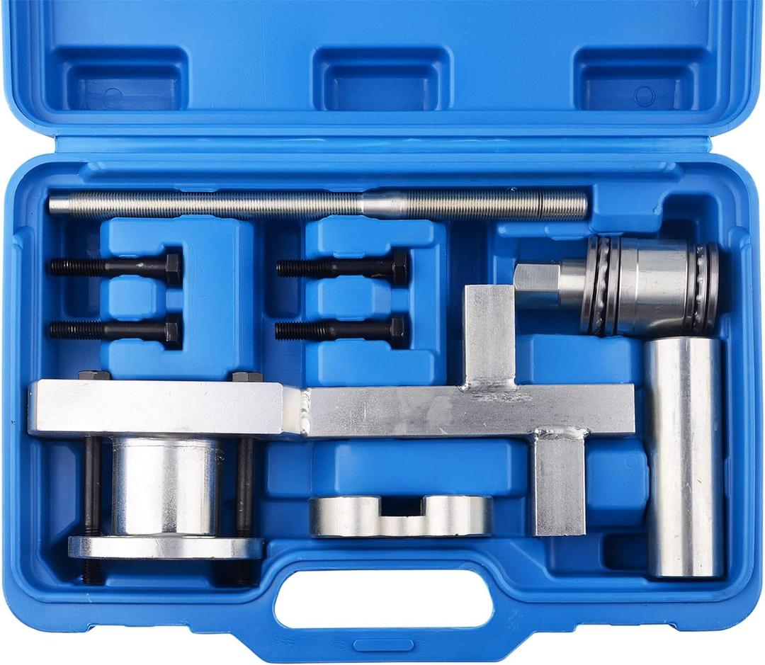 Crankshaft Pulley Puller Set, Crankshaft Damper Pully Removal Install Tool Compatible with Jaguar Land Rover 3.0lt (V6) 5.0lt (V8)