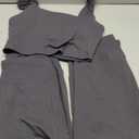 3 Piece Workout Sets for Women High Waisted Leggings with Pockets Tummy Control Biker Shorts Yoga Sports Bra (Medium, Grey)