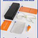 Blue Light Glasses, Stylish Anti Blue Light Blocking Glasses for Computer Reading, Gaming, TV, Phones (Transparent)