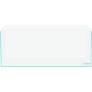 LANDEN 45S 5.4 Gal Shallow Tank, Shallow Fish Tank, Rimless Low Iron Tank W17.7D11H7.1 in(45x28x18cm); 5mm Thickness Aquascape Fish Tank, Black Leveling Mat Included