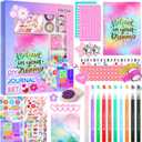 Nsrzua DIY Journal Kit for Girls,Toys for Ages 8-14 and Birthday Gifts for Girls. (purple)