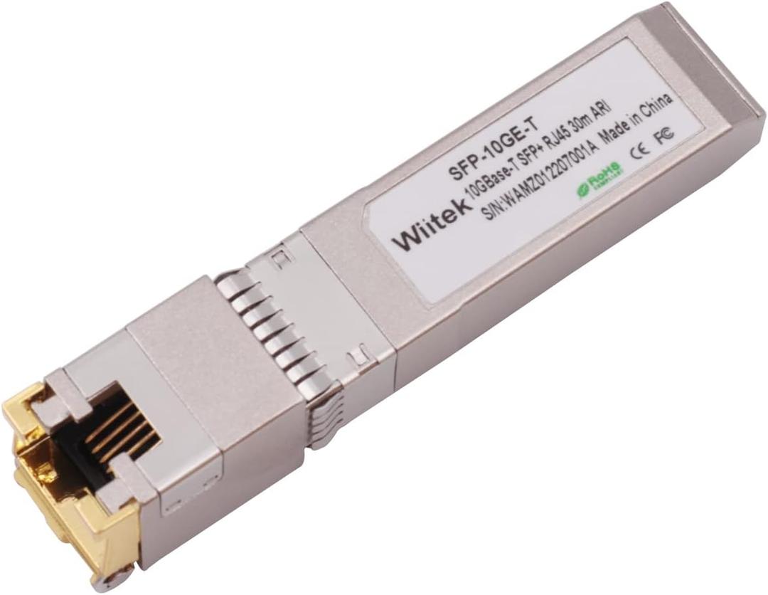 10G SFP+ to RJ45 Copper Modules, 1.25G/2.5G/5G/10GBase-T Ethernet Copper to SFP+ Transceiver Compatible for Arista SFP-10GE-T(Cat 6a/7 or Better, 30-Meter)