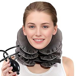 SIWEI Cervical Neck Traction Device for Instant Neck Pain Relief Device - Inflatable & Adjustable Neck Stretcher Neck Support Brace, Best Neck Pillow for Home Use Neck Decompression - 2023 Upgraded