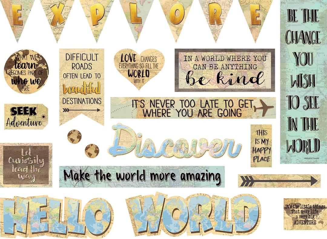 Teacher Created Resources Travel the Map Mini Bulletin Board (TCR8624)