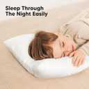 KeaBabies 2-Pack Toddler Pillows 2 Year Old to 5-14x20 Soft Organic Cotton Kids Pillow for Sleeping, Travel, School, Daycare, Nap, Toddler Bed, Machine Washable, Without Pillowcase (Soft White)