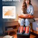 KNQZE 2 in 1 Shiatsu Foot and Calf Massager with Heat, Ottoman Foot Massager for Plantar Fasciitis, Neuropathy, Foot Pain Relief, FSA Eligible HSA Store, Father Day Gift for Men, Up to Men Size 12