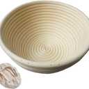 Oval Fermentation Bowl Natural Woven Rattan Basket Bread Basket Household Bread Baking Mold, Used for Bread Dough Fermentation, (22CMX8.5CM)