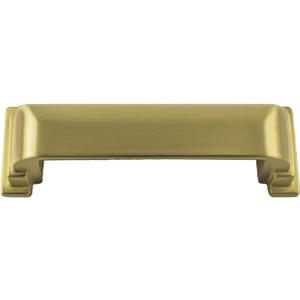 Belwith-Keeler Brighton Collection Cup Pull 3-3/4 Inch (96mm) Center to Center Brushed Golden Brass Finish