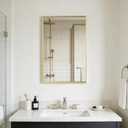 Bathroom Wall Mirror, 16" x 24" Brushed Gold Vanity Mirror for Over Sink