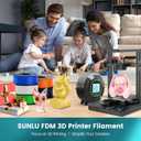 SUNLU PLA 3D Printer Filament PLA Filament 1.75mm, Neatly Wound 3D Printing Filament 1.75mm, Dimensional Accuracy +/- 0.02 mm, Fit Most FDM 3D Printers, 1kg Spool (2.2lbs), Pink