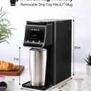 KIDISLE Hot & Iced Single Serve Coffee Maker for K Cup & Grounds, 616oz Brew Sizes, 40oz Water Tank, Reusable Pod Filter, Easy-to-Use for Home, Office, Dorm, Black