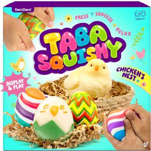 Taba Squishy Chicken Nest Egg Kit - Birthday Gift for Kids, Teens - Gifts for Boys & Girls Ages 7 8 9 10 11 12 - Taba Squishies Gift - Squeeze Toys - Squishys Fidget Toys