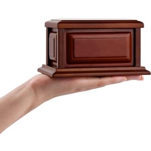 MAKEY'S Extra Small Keepsake Urns for Human Ashes, Professional Wood Urn for Ashes, Cremation Urn for Funeral (CherryKeepsake)