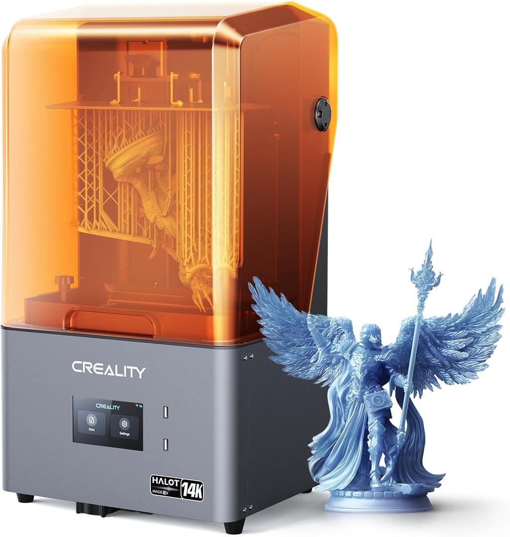 Creality Resin 3D Printer Halot Mage S 14K, with 10.1" HD LCD MSLA Mono, 4X High Speed Printing for 150mm/h Speed, UV Resin Photocuring Printer, Large Printing Size 8.78x4.96x9.06 inches