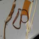 Arrowbash Wooden Bow and Arrow Set Leather Quiver, 40"