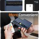 for Samsung Galaxy S25 Plus/S25+ Wallet Case with Card Holder, 2X Screen Protector Dual Layer Heavy Duty Protective Hidden Card Slot Slim Case for Galaxy S25 Plus 6.7" 2025 (Blue)