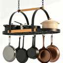 39-Inch Heavy Duty Hanging Pot Rack, Ceiling Mount, 130 lb Capacity