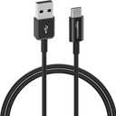 Amazon Basics USB-C to USB-A 2.0 Fast Charger Cable, 480Mbps Data Transfer Speed, USB-IF Certified, for Apple iPhone 16/15, iPad, Samsung Galaxy, Tablets, Car, 3ft, Black