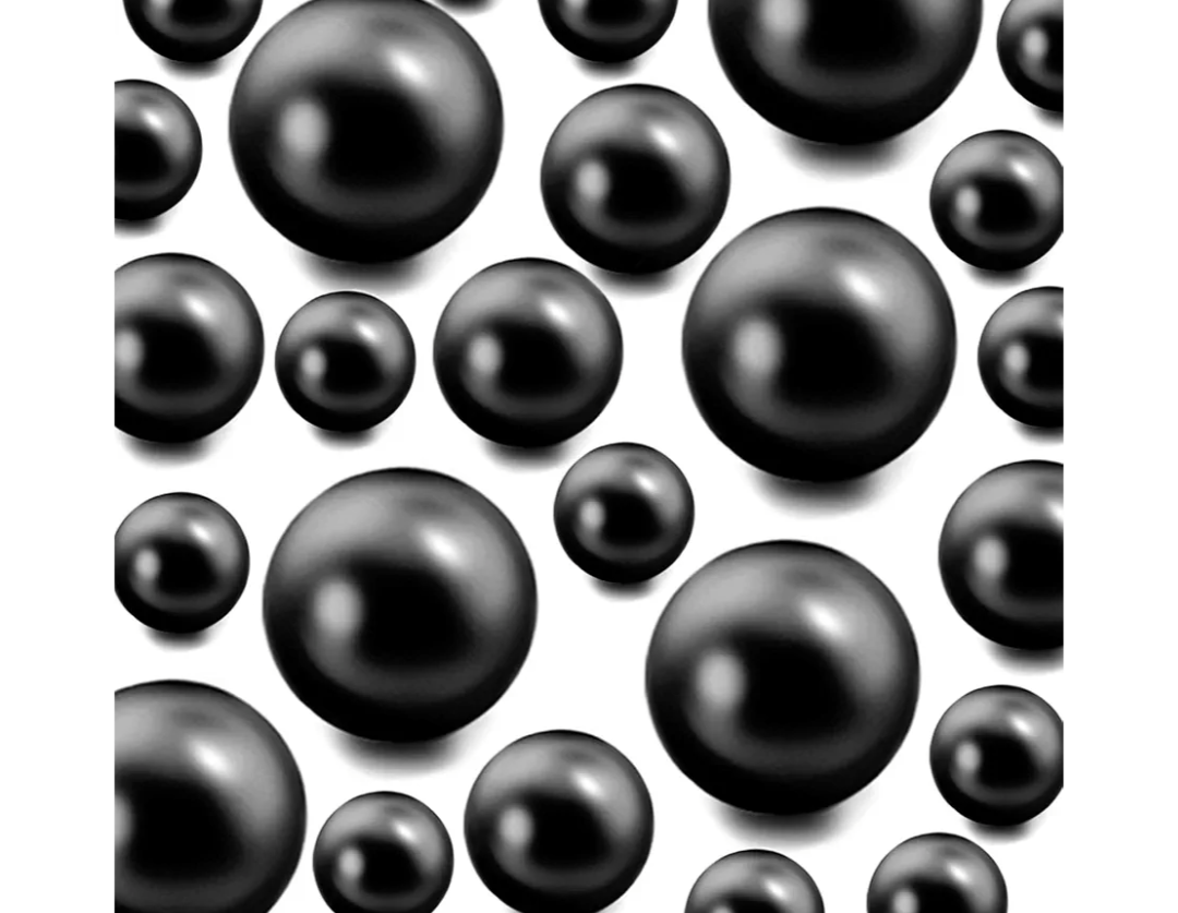 TMCLHXYNF 150Pieces Floating NO Hole Pearls for Centerpiece Glass Vases,Floating Black Pearls Beads for Tall Vase Filler Floatings Candles for Wedding Table Decor Pack of 2