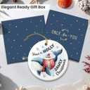 6 x Whale Christmas Ornament 2025 - Xmas Ornaments as Whale Gifts for Women, Animal Ornaments for Christmas Tree Decorations, Sea Animal Lover Gifts for Women Men Coworker Friend Family