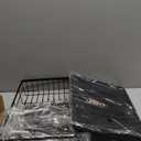 SNTD Dish Drying Rack - Small Dish Rack for Kitchen Counter, Stainless Steel Dish Drainer with Utensil Holder and Drainboard, 11" W x 15" L (Black)