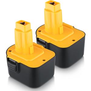 2Pack 4.8Ah 12V Replacement for DeWalt 12V Battery Ni-Mh DC9071 DW9071 DW9072 DE9037 DE9071 DE9072 DE9074 DE9075 Compatible with DeWalt 12Volt Tools