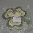 St. Patrick's Day Shamrock Wreath for Front Door - Lucky Welcome Door Sign Wreath Hanger for Wall, Home & Party Decor (Green)