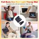Large Red Light Therapy Pad for Body 24"x12", 660nm & 850nm Near Infrared Light Therapy Mat 35w with 10-90min Timer Setting for Back, Waist, Shoulder & Joints Alleviate Discomfort