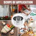 Baluue Stainless Steel Rice Cooker Inner Pot, 4L, Widely Compatible, Easy Clean, Suitable for Home Use, Silver, Household Rice Cooker Inner Pot, 8.66x8.66x5.19 Inches