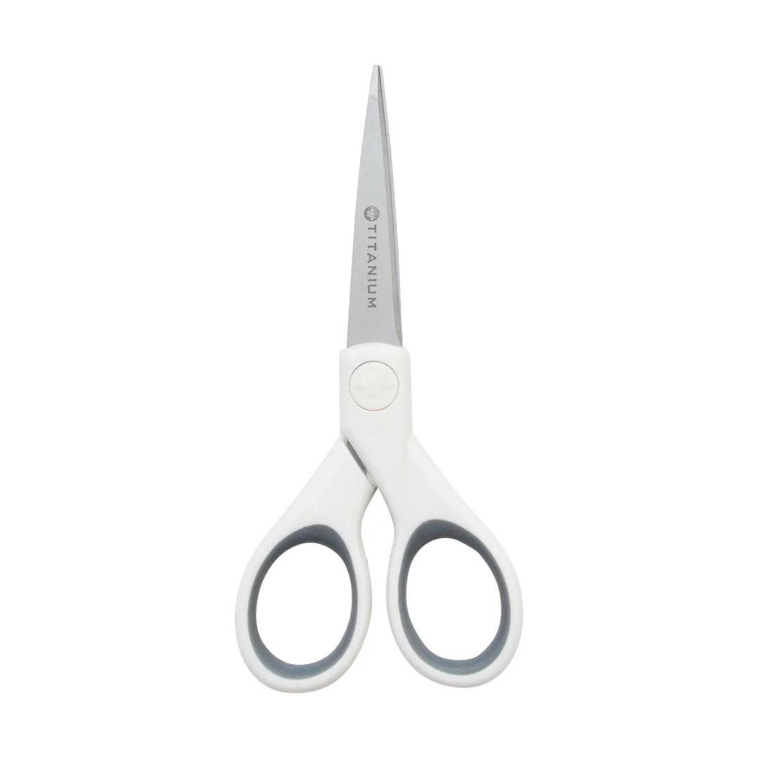 Westcott 5" Titanium Bonded Straight Scissor with Microtip, White