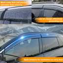 Yakitoko Window Visors Vent Sun Shade Rain Guards for Acura MDX 2014-2020 Chrome Trim 4PCS