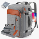 Carry on Travel Backpacks, Extra Large 40L Flight Approved Bag for Men & Women,Expandable Suitcase Backpack With 4 Packing Cubes,Water Resistant Luggage Daypack Business Weekender Bag,Grey