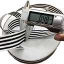 White and Black Grosgrain Stripe Ribbon Striped Trimming Patriotic Ribbon Belt Width 1inch for Clothing Embellishments Christmas Party Supplies 50 Yards (5 White 4 Black)