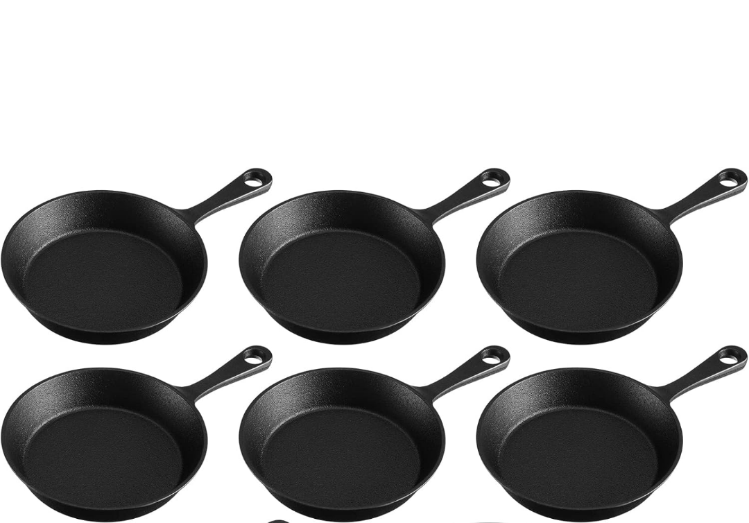 Choice Mini 6" Pre-Seasoned Cast Iron Skillet 
